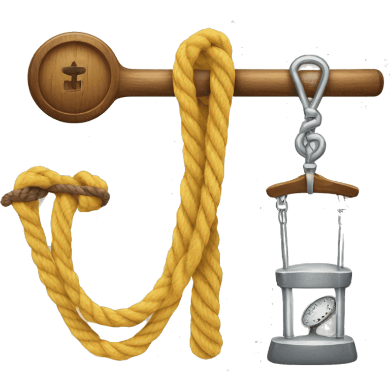 rope, sword and weight scale emoji