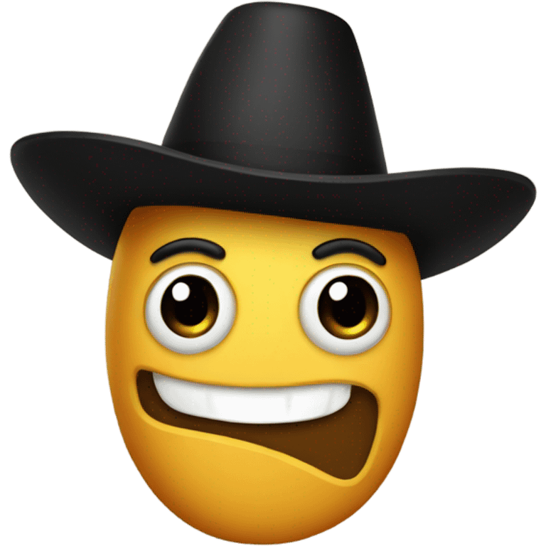 Taco with a top hat emoji