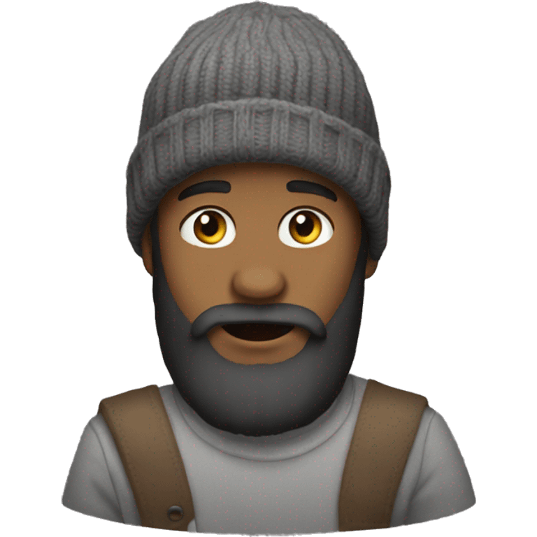 bearded boy in beanie emoji