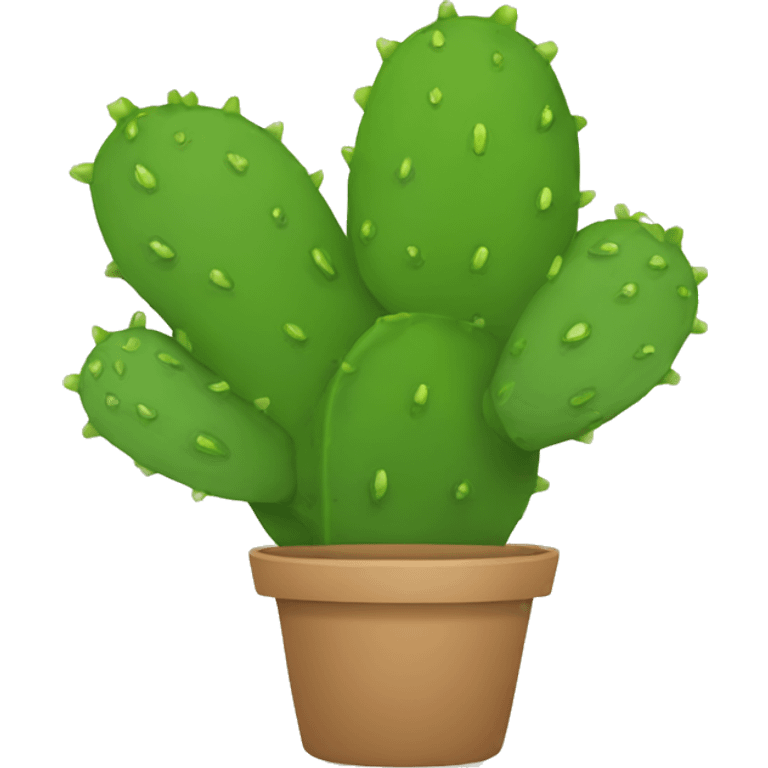 single flat Nopal without pot emoji