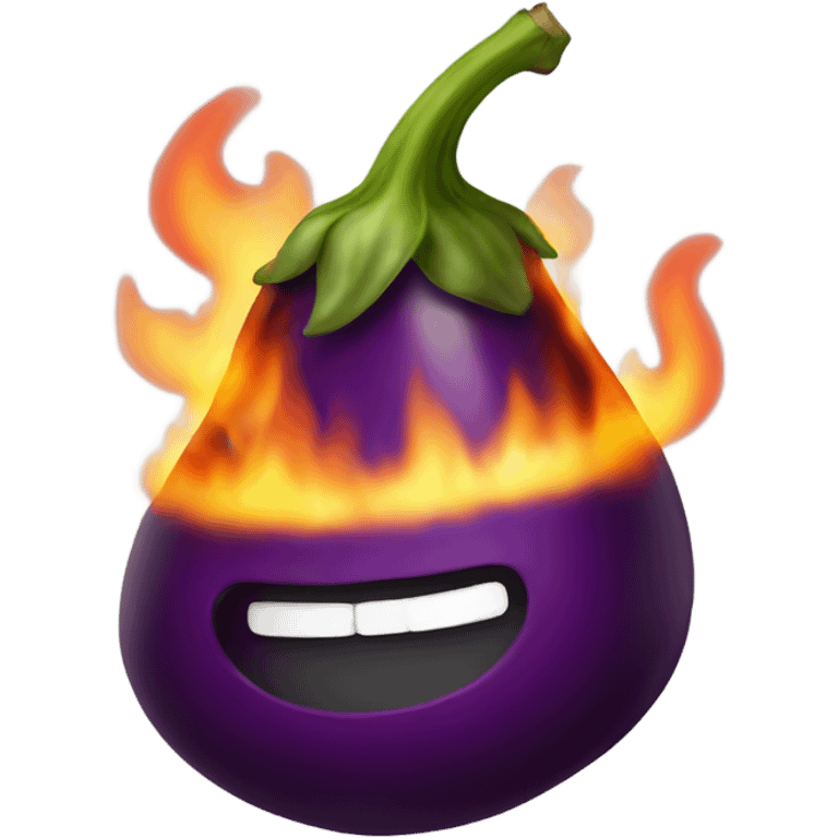 eggplant on fire emoji