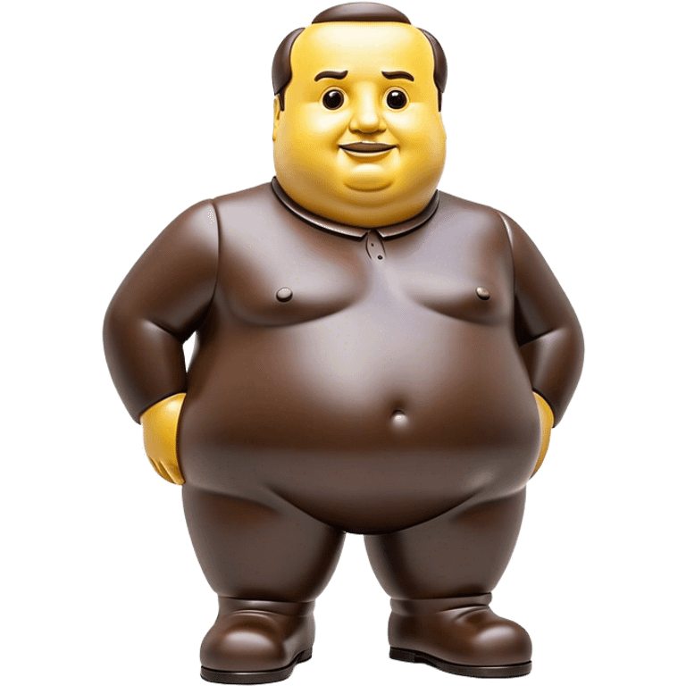 Cinematic Realistic Botero Sculpture Emoji, depicted as an exaggerated voluminous sculpture in the signature style of Fernando Botero, rendered with rich textures and vibrant artistic lighting that captures its playful grandeur. emoji