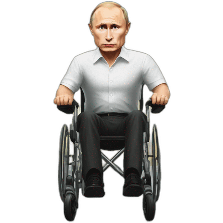 grumpy vladimir putin small wheelchair jump out emoji