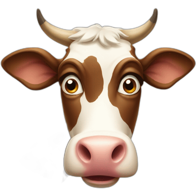 Surprised cow emoji