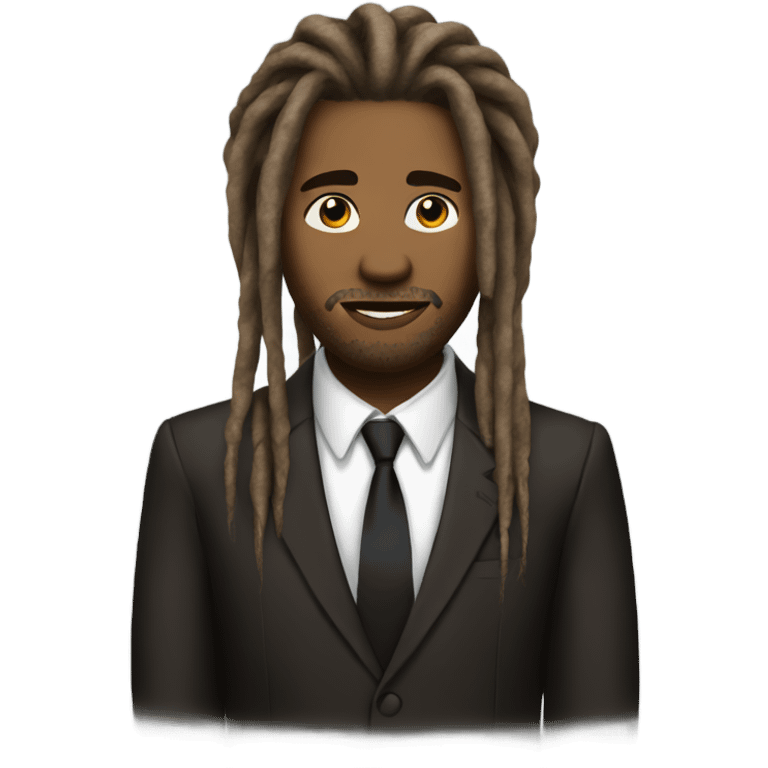 Brown-business-punk-dreadlocks emoji