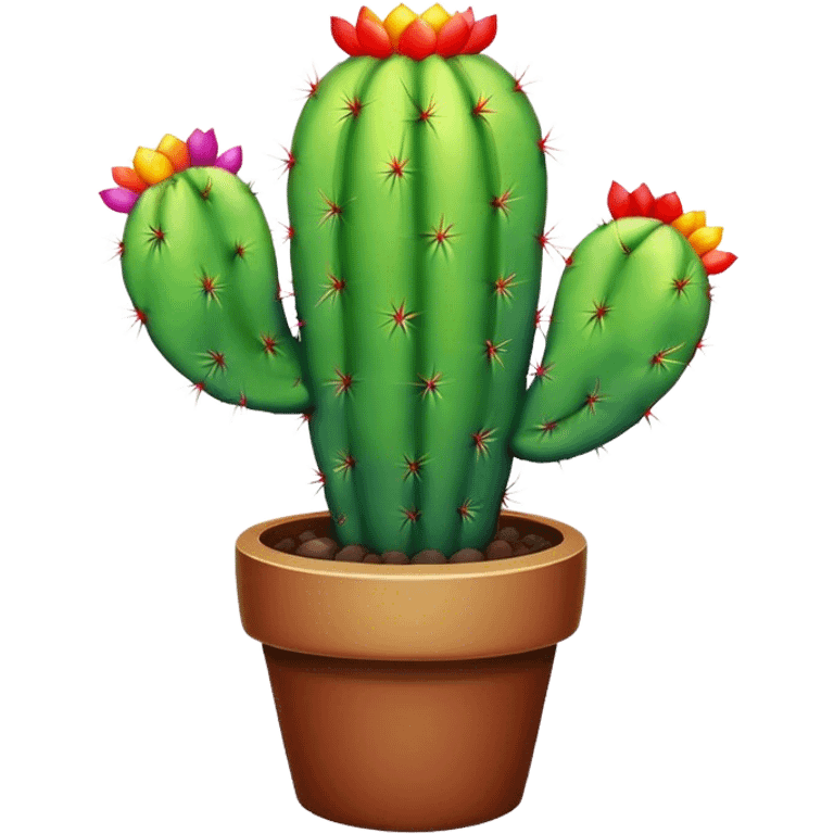 Rainbow cactus emoji