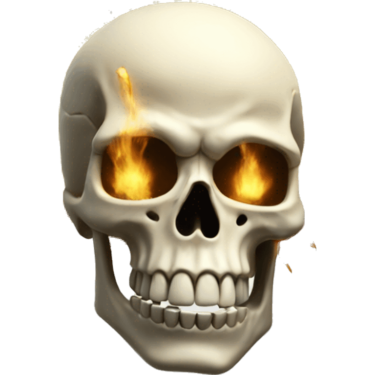 Skeleton head explosion emoji