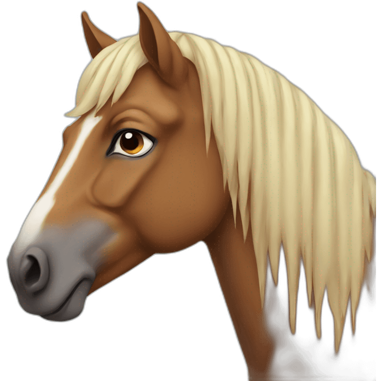 Sad horse emoji