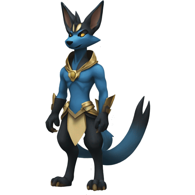 Lucario-Anubis full body emoji