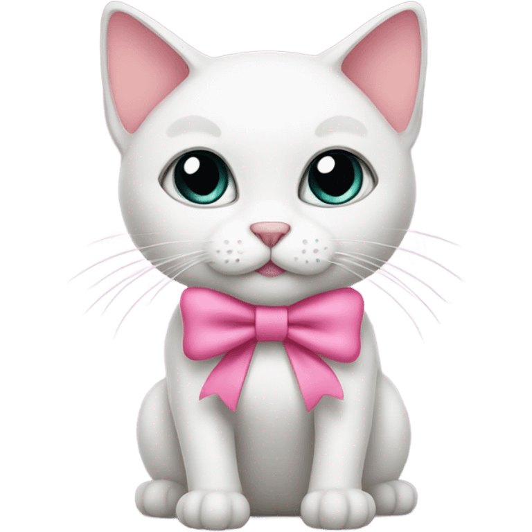 Cat with pink bow emoji