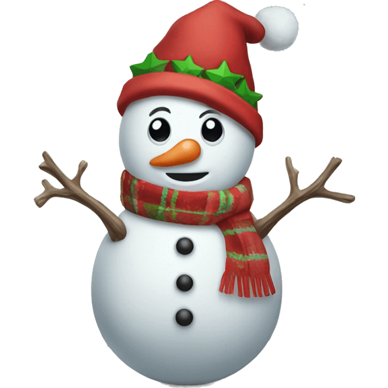 Christmas snowman emoji