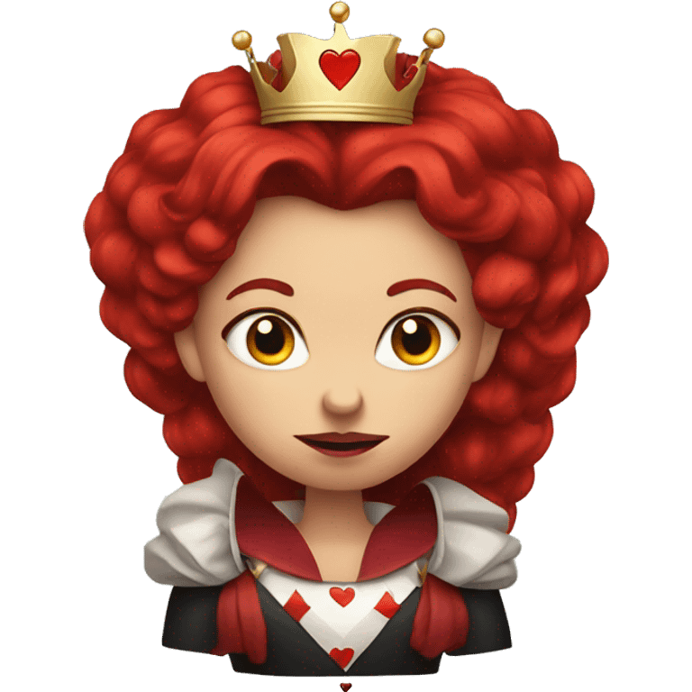 queen of hearts, red hair, angry emoji