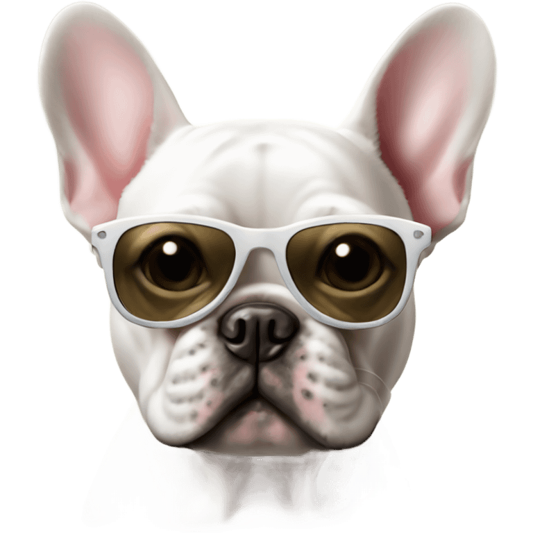 French Bulldog with sunglasses emoji