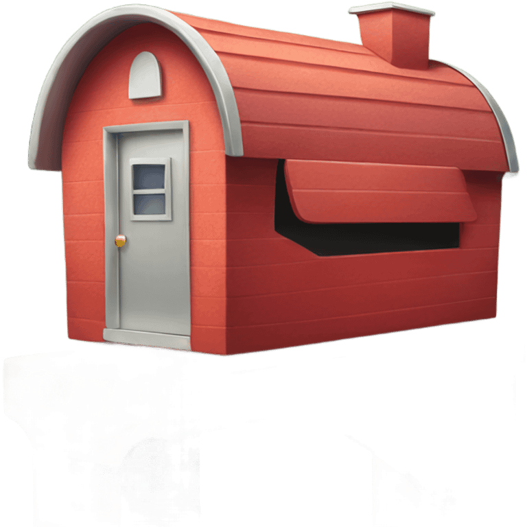 A house shaped like a mailbox emoji