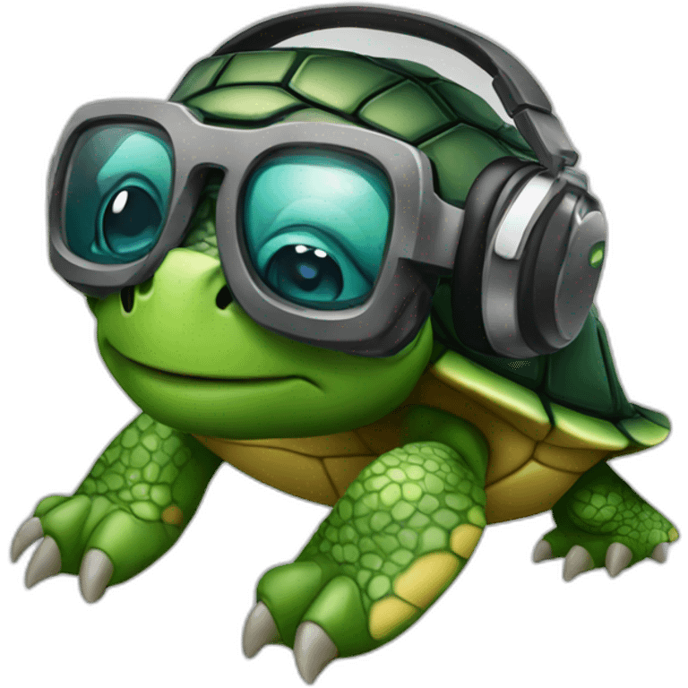 Dj turtle  emoji