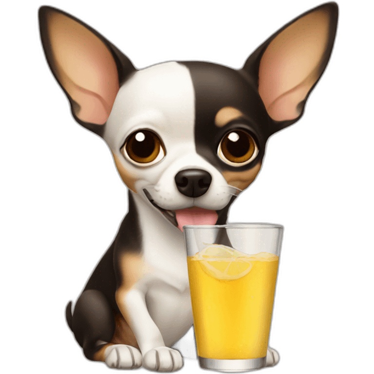 chihuahua drinking emoji