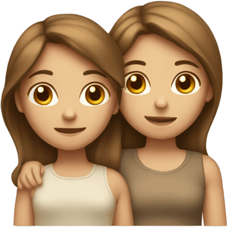 lesbian cuddles brown hair girl light brown hair girl  emoji