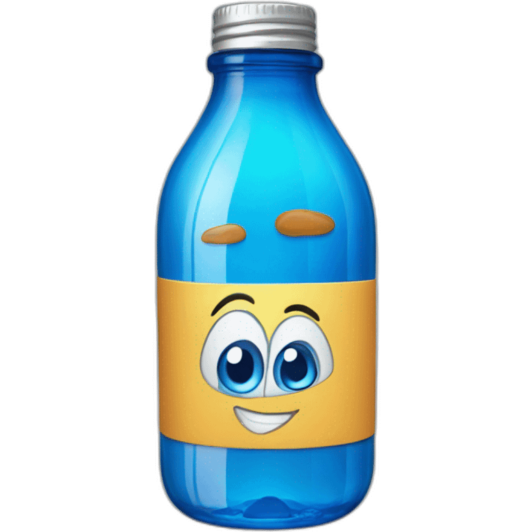 blue alchool bottle emoji