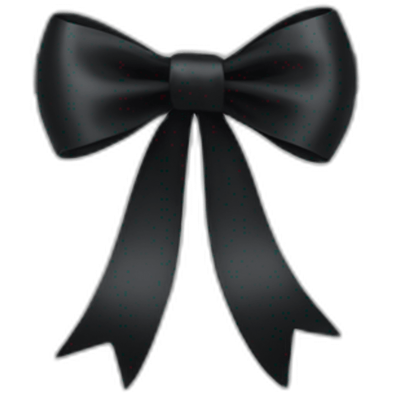 Black ribbon bow emoji