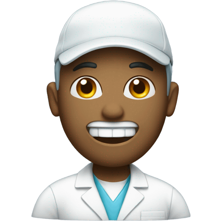 Tall dentist wearing golf cap emoji