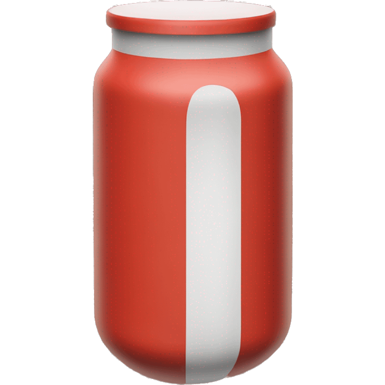 Red Colored cylinder with round top and bottom emoji