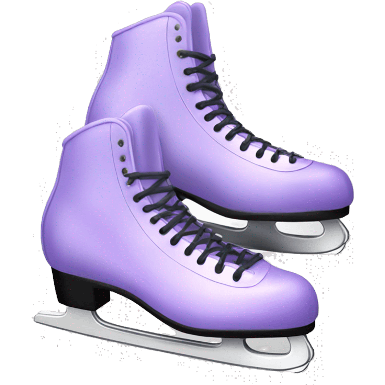 Lilac ice skates realistic  emoji