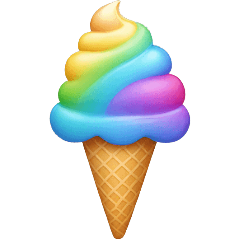 Rainbow ice cream emoji