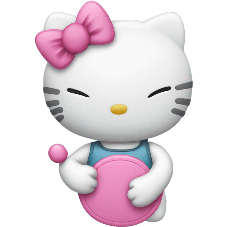 hello kitty holding pink  emoji