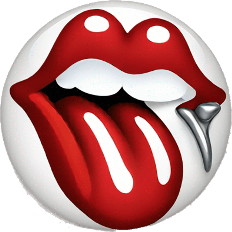 The Rolling Stones logo emoji