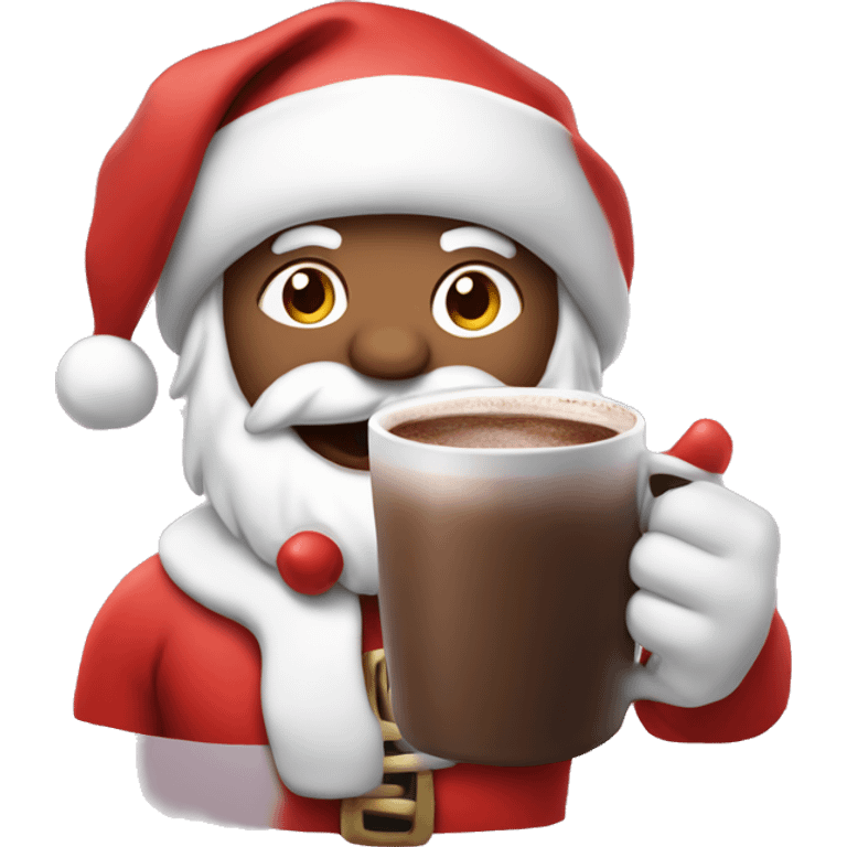 Santa with hot chocolate  emoji