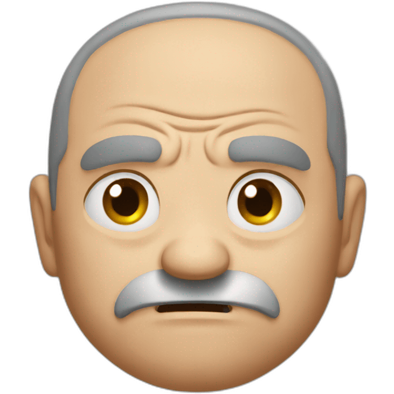 Bold old angry Russian emoji