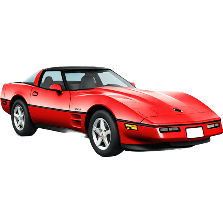 1985 corvette in red emoji