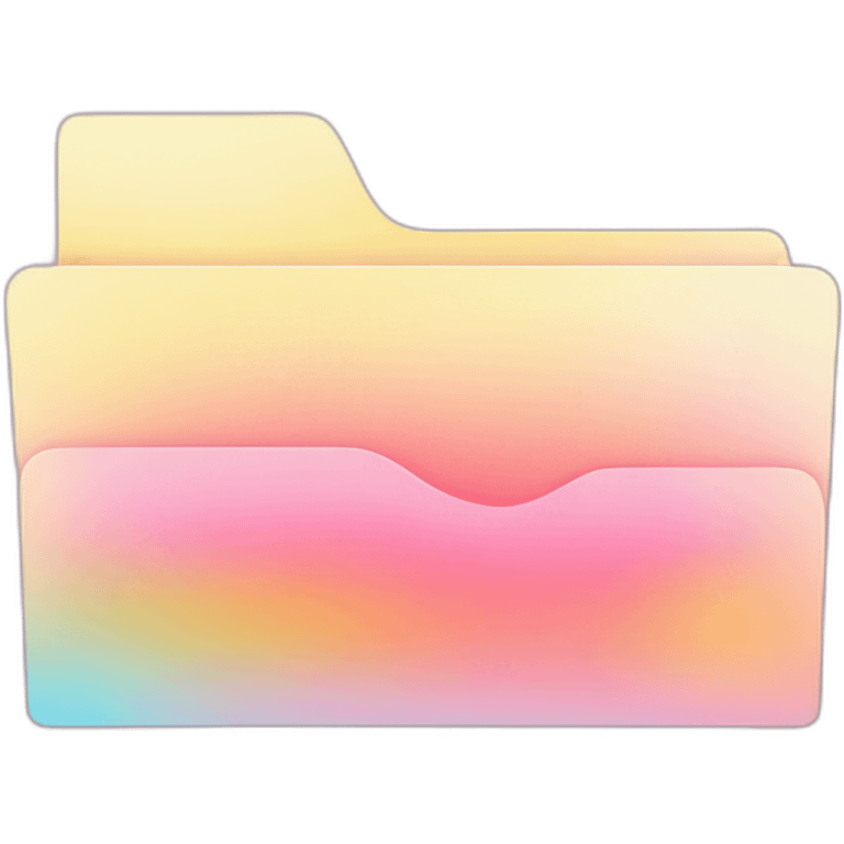 gradient pink yellow shades folder with documents emoji