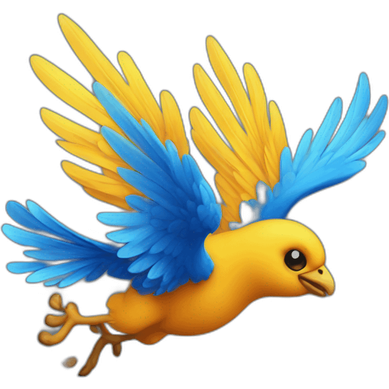 Phœnix Blue color flying emoji