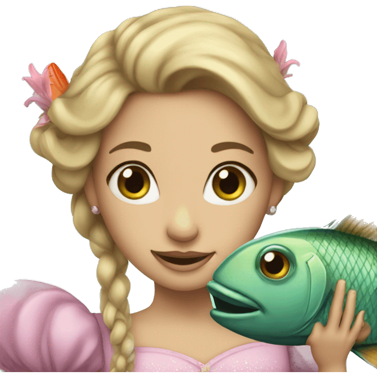 Princess with fish emoji