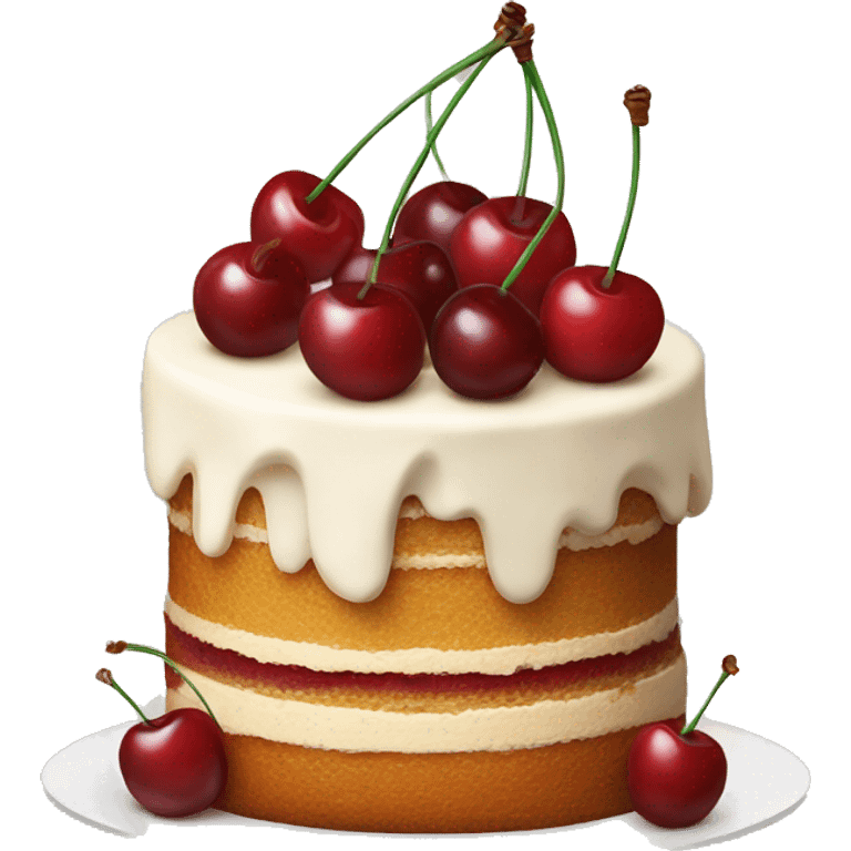 Cake with cherry  emoji