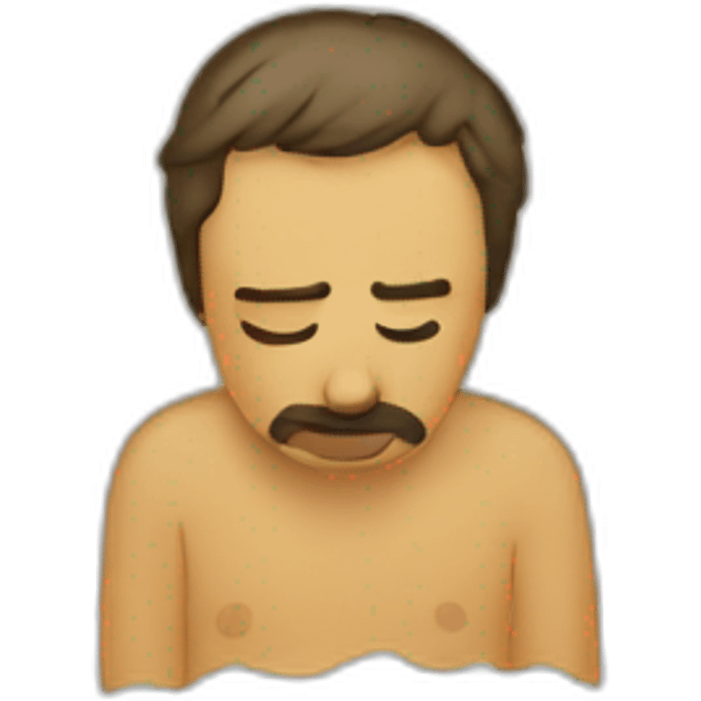 sad man shower emoji