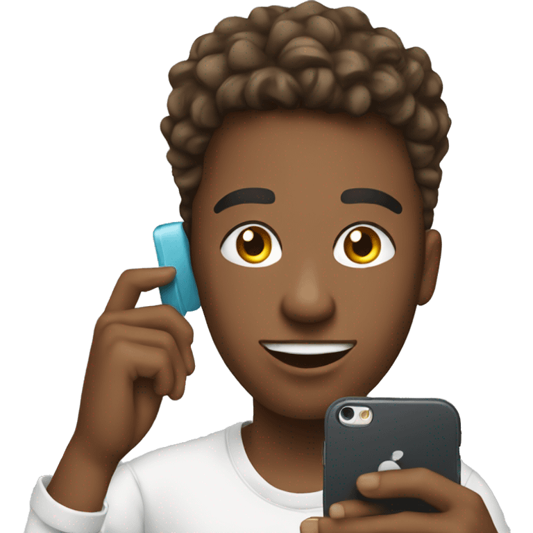 Influencer with phone emoji