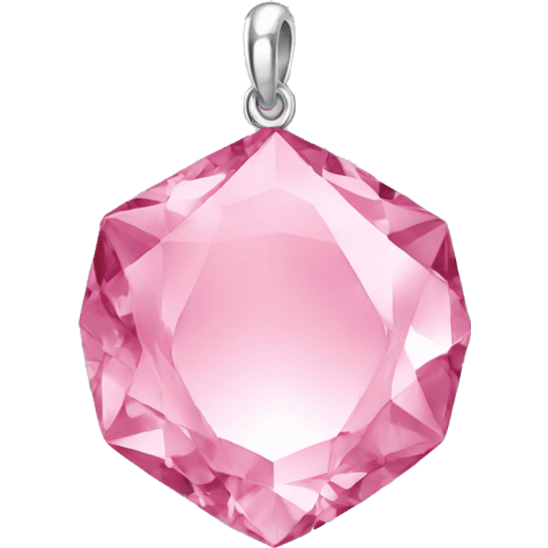 Light pink crystal charm emoji