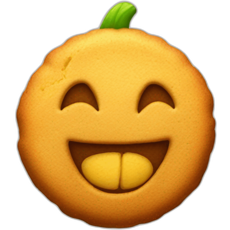 cookie avec un corps de citrouille emoji