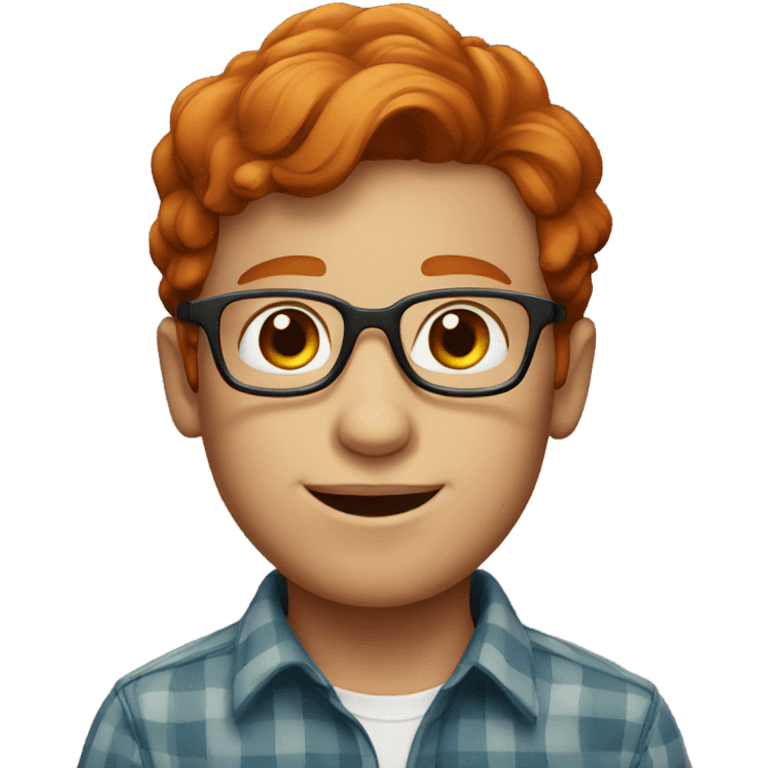 Redhead boy with glasses emoji