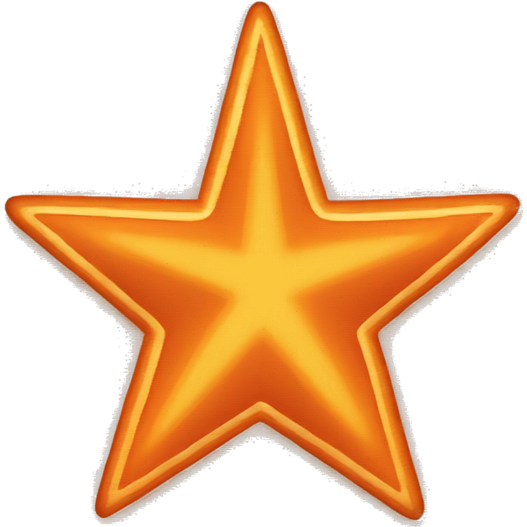 one plain neon orange star emoji