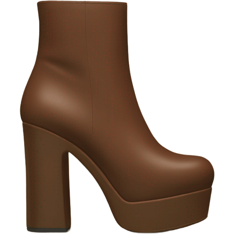 Brown platform heeled boots emoji