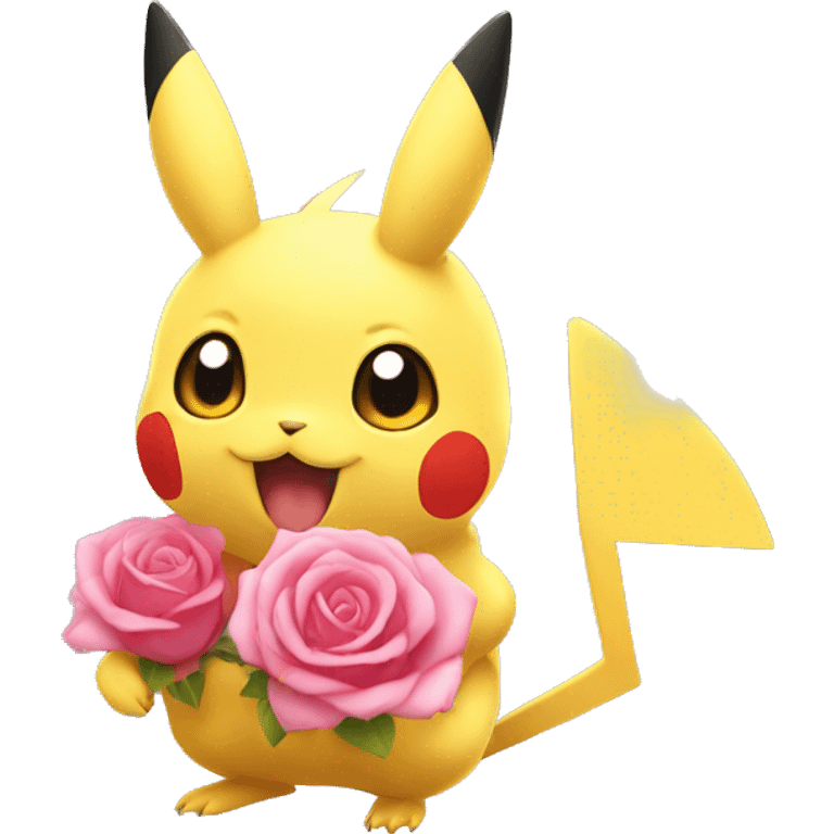 Pikatchu en rose emoji