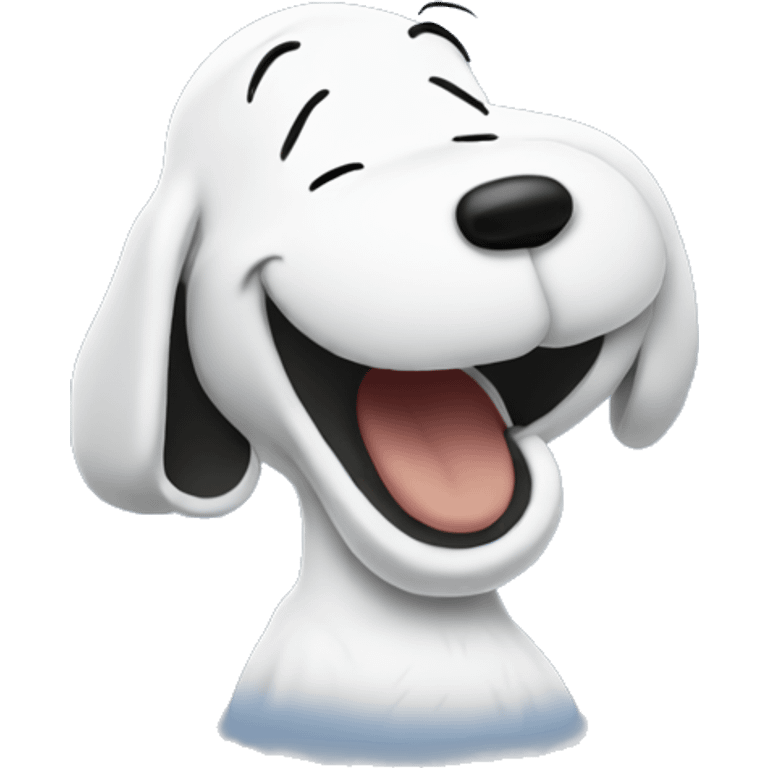 snoopy laughing face only emoji