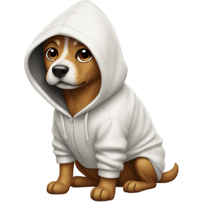 Dog with a hoodie emoji