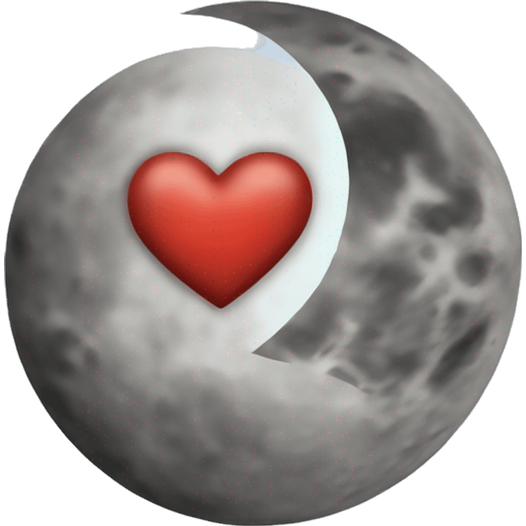 moon and heart  emoji