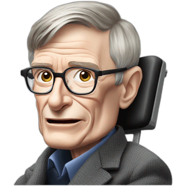 Stephen Hawking on a wheelchair emoji