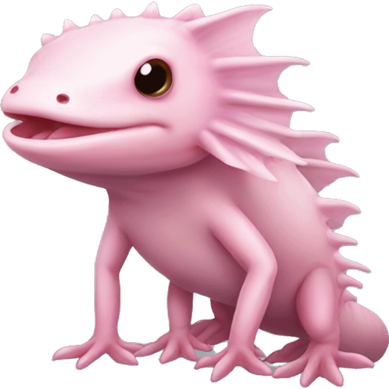 full body pink axolotl emoji