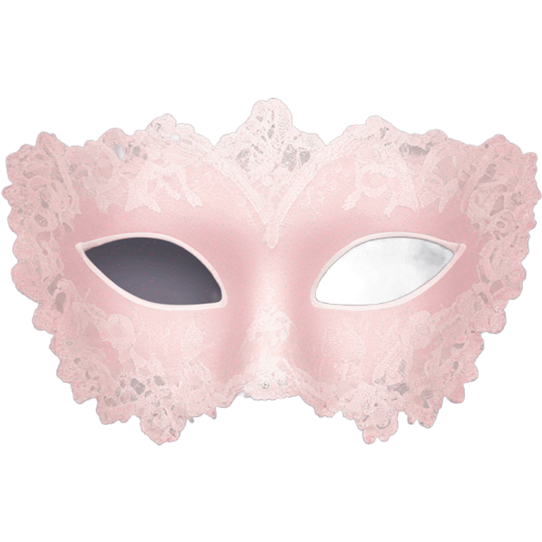 Light pink lace mask emoji